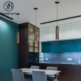 Classic retro gold hanging wire living room background wall LED chandelier