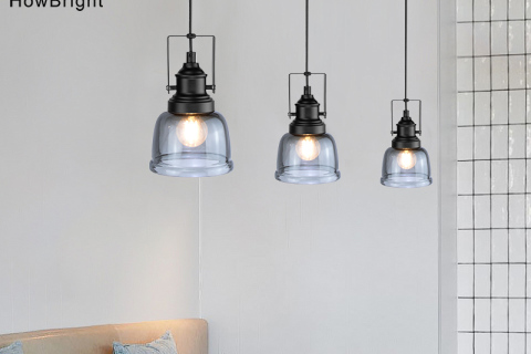 Industrial Wind Smoke Gray Glass Pendant Light: A Fusion of Style and Function