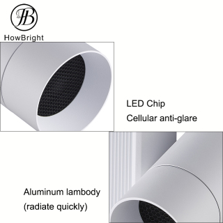 Commercial Lighting White Black Aluminum 10W 20W 30W Ceiling LED Track Light