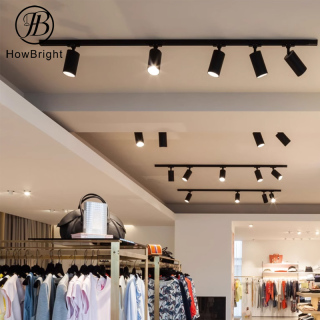 Cob Lighting Optional Surface Recess Rail Black White Adjustable Led Track Spot Light Ceiling Spotlights