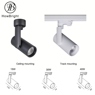 10W 20W 30W 40W COB Led Track Light Shop Focus Lamp Retail Spot Lighting Fixtures Spotlights Linear Magnetic Rail Tracking Lamp