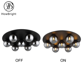 spotlight Lights Smoky Grey Color Round Hanging Lamp Home Decor Modern LED spotlight Light