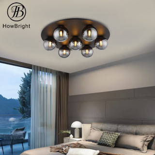 spotlight Lights Smoky Grey Color Round Hanging Lamp Home Decor Modern LED spotlight Light