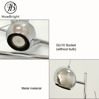 Office Upgraded Dimming Built-in LED Frosted Shade Tall Pole floor Lamp 3 Globe Mid Century Standing table lamp