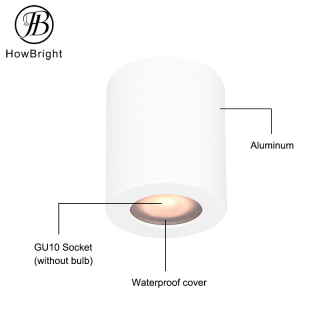 GU10 LED Spotlight Alumínio Interior Exterior Teto Superfície Montado À Prova D'Água IP44