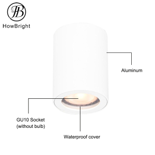 IP44 Outdoor GU10 Downlight Round Lights 8w Surface Mount Led Cob Down Light