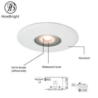 Outdoor garden ceiling sopt light waterproof outdoor IP44 led recessed downlight