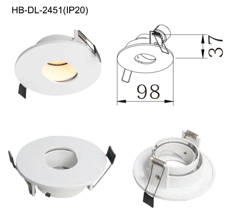 gu10 recessed spotlight