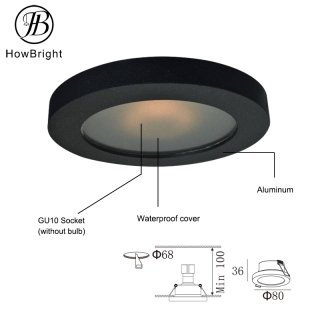 Oświetlenie sufitowe LED z wąską krawędzią i powłoką antyrefleksyjną, punktowe, downlight