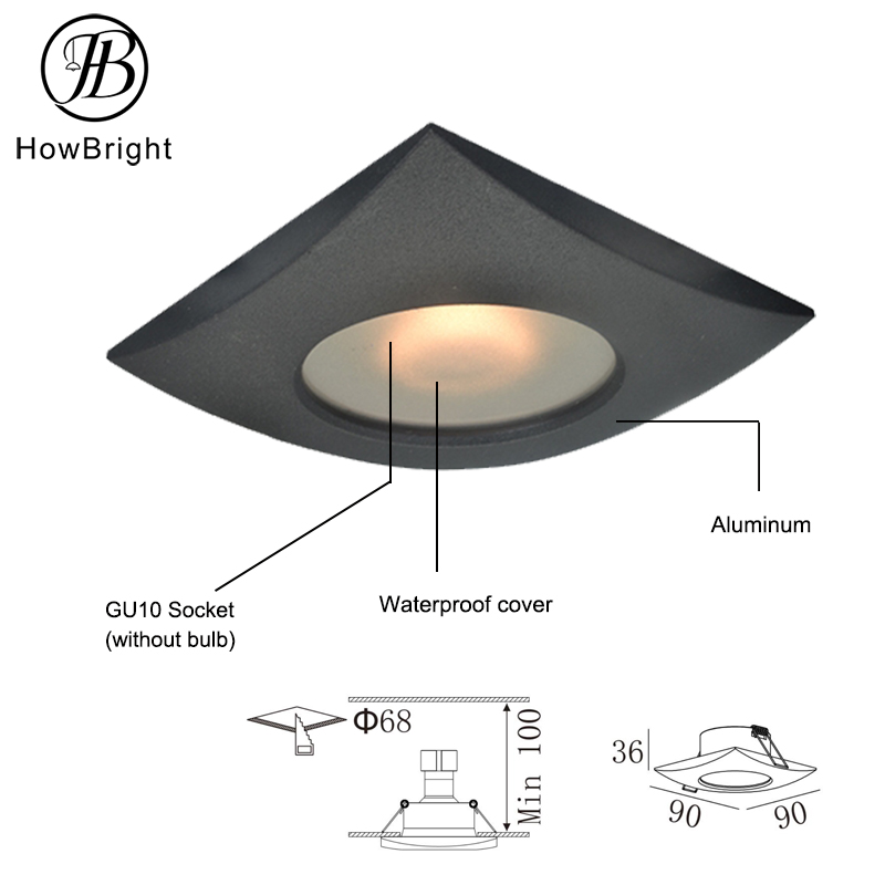 GU10 bathroom downlights