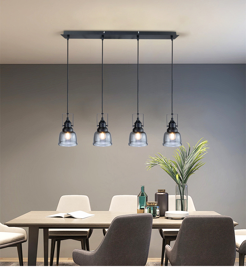 gray glass pendant light