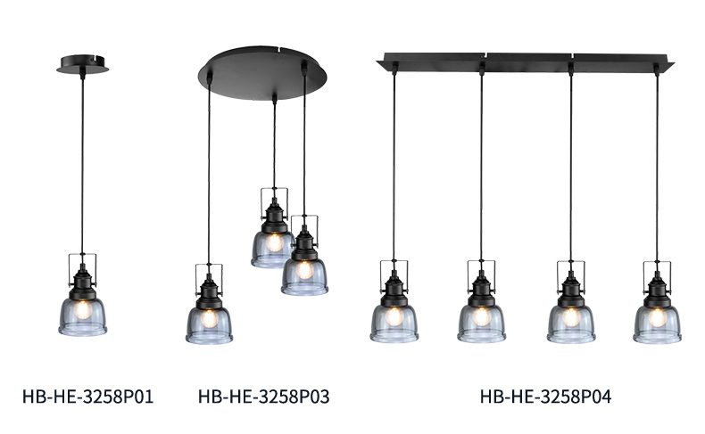 smoked grey glass pendant light