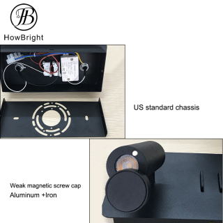 Sabbath LED Reading Wall Lamp with Fabric Shade US Standard Chassis