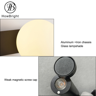 Home Decor Glass Ball LED Wall Lamp