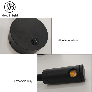 Modern Minimalist Surface-Mounted Hotel Bedside Wall Lamp