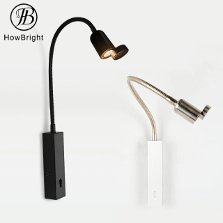 Elastyczna lampa ścienna LED do czytania w hotelu