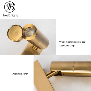 LED Bedside wall sconce with Double Magnetic Head