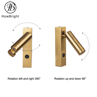 LED Bedside wall sconce with Double Magnetic Head