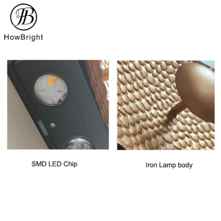 Aplica de perete metalică cu LED în formă de disc pătrat