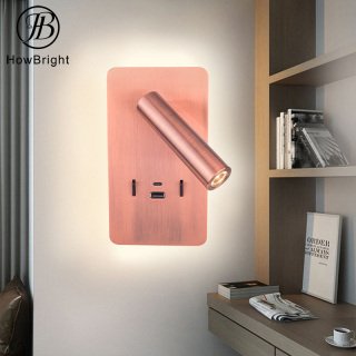 Brushed Nickel LED Reading Wall Lamp