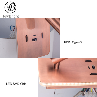 Brushed Nickel LED Reading Wall Lamp