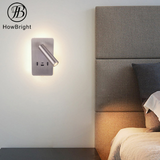 Brushed Nickel LED Reading Wall Lamp