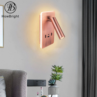 Brushed Nickel LED Reading Wall Lamp