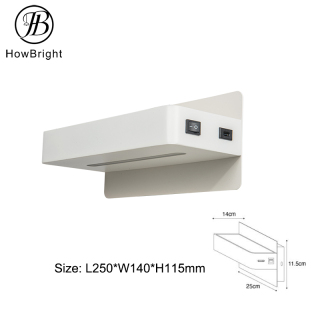 Indoor Metal Surface Mounted Simple Bedside Wall Light
