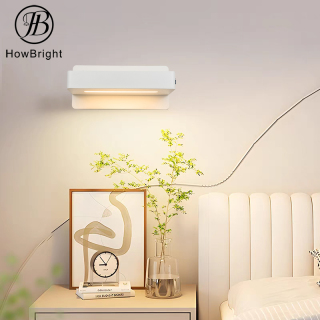 Indoor Metal Surface Mounted Simple Bedside Wall Light