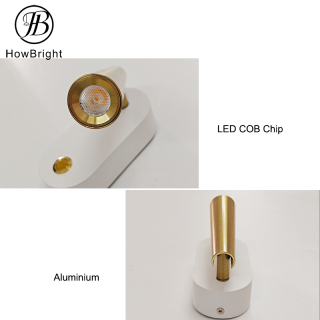 Alumínium fali LED éjjeli lámpa