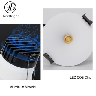 Recessed LED Spotlight Curved Surface Ring Design Downlight