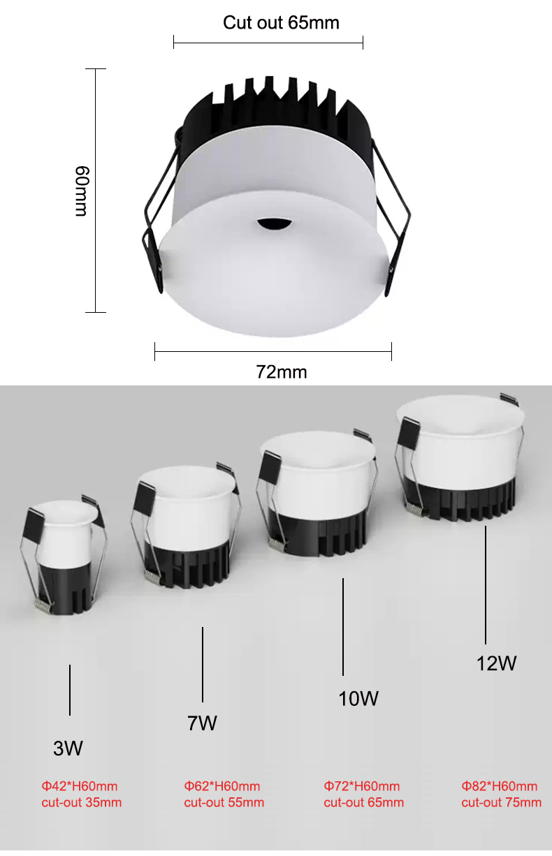 Curved Surface Ring Design Downlight