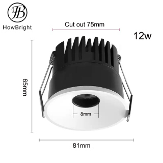 Aluminum Recessed Ceiling Downlight COB Round LED Spotlight