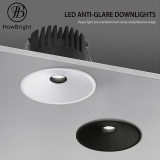 Aluminum Recessed Ceiling Downlight COB Round LED Spotlight