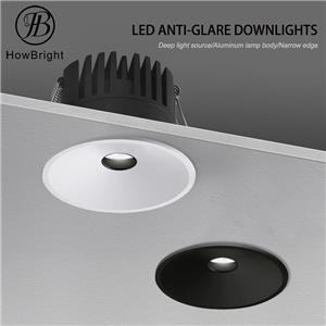 Aluminum Recessed Ceiling Downlight COB Round LED Spotlight