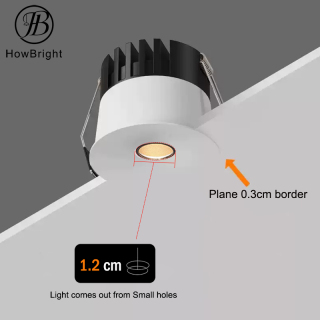 Commercial Anti-Glare Downlight Narrow Edge Recessed LED Spotlight