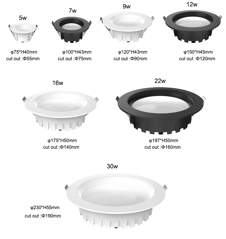 LED Recessed Deep Anti-Glare Downlight