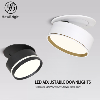 Aluminum 10W LED Recessed downlight with acrylic ring Adjustable Led spotlight