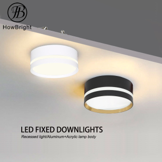 Aluminum 10W LED Recessed downlight with acrylic ring Adjustable Led spotlight