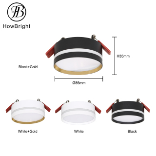 Aluminum 10W LED Recessed downlight with acrylic ring Adjustable Led spotlight
