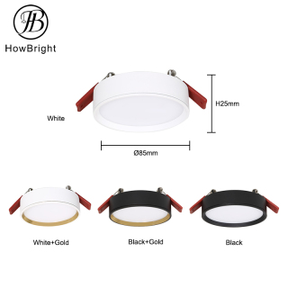 Aluminum 10W LED Recessed downlight with acrylic ring Adjustable Led spotlight