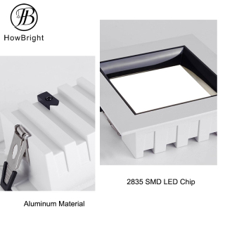 Square Ceiling Recessed Down Lights 7W 9W Led Embedded SMD Spotlight