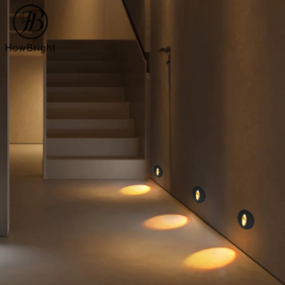 LED IP65 Recessed Step Wall Light Black Stair Light