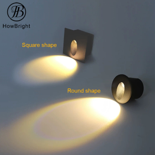 LED IP65 Recessed Step Wall Light Black Stair Light