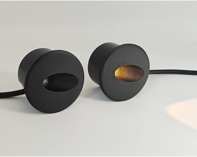 recessed step wall light