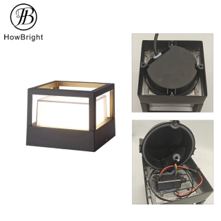 Luminária de parede LED moderna para exterior, ideal para jardim e fachada.