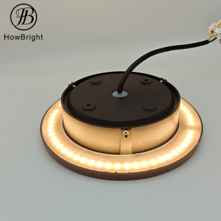 Luminária de parede redonda LED à prova d'água para exterior, ideal para casas de campo.