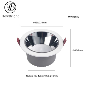 Faretto LED da incasso antiriflesso per uso commerciale