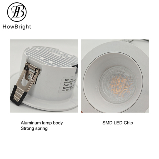 Faretto LED da incasso a cornice larga da 7W, 3000K, 75 mm