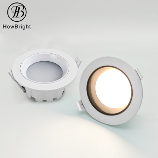 Luminária de embutir LED de luz suave de 6W/12W em alumínio